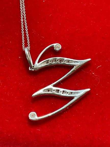 CERTIFIED BRAND NEW 18K WHITE GOLD CHAIN WITH 18K DIAMOND PENDANT