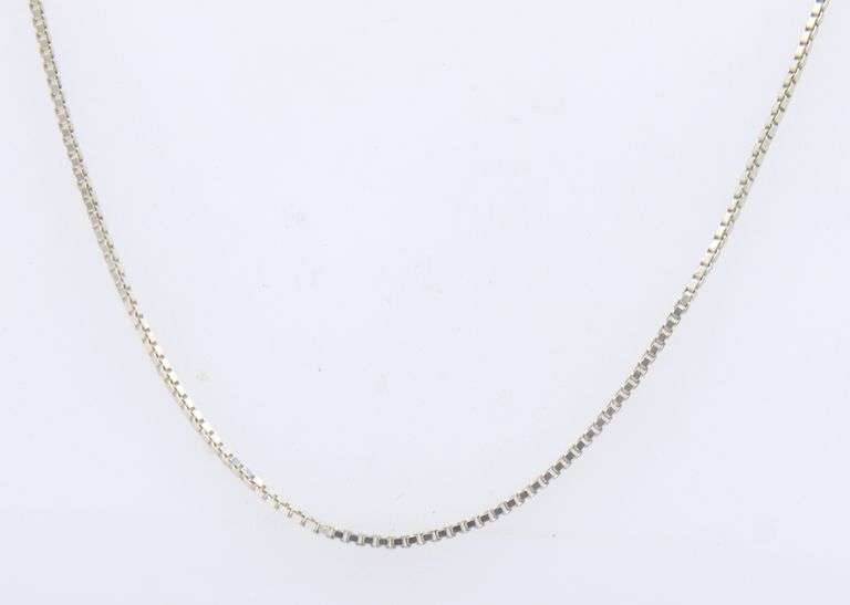 Italian 925 sterling silver box chain necklace