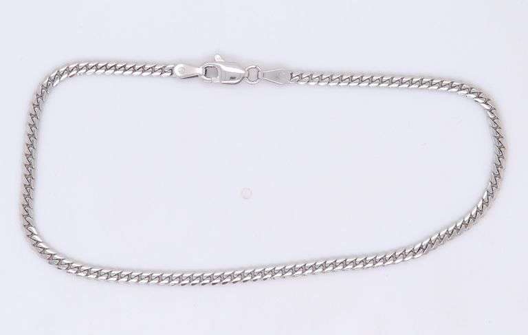 14kt White gold cuban link bracelet