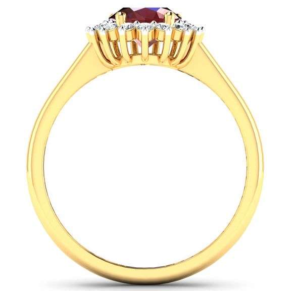 14KT Yellow Gold 2.30ct Ruby and Diamond Ring