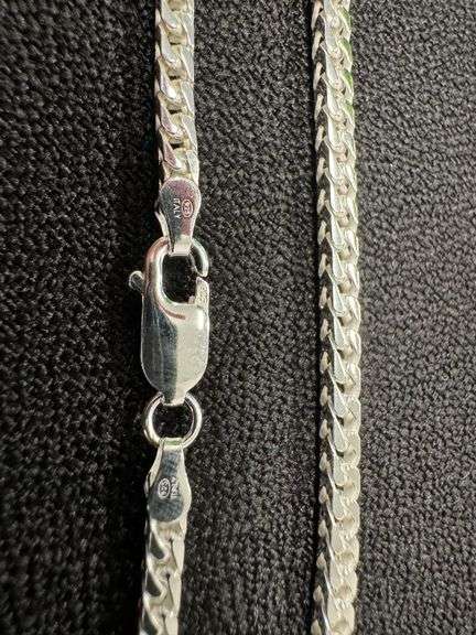 Sterling Silver Men's Franco Chain 3.0mm Solid 925 Italy New Bracelet 8"