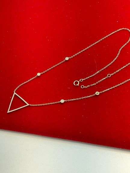 BRAND NEW 14K ROSE GOLD AND DIAMOND NECKLACE
