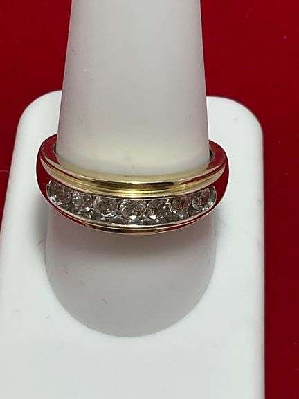 CERTIFIED MEN'S 14K GOLD DIAMOND BAND