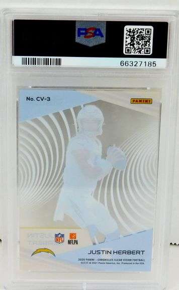 Justin Herbert 2020 Panini Rookie Football Card, Mint 9