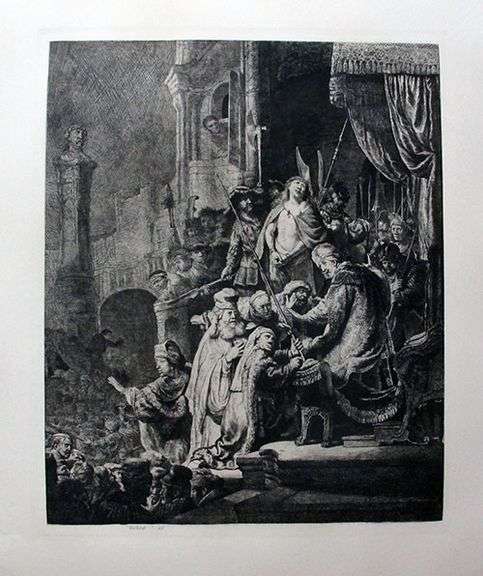 Rembrandt, Christ Before Pilate, Highly Collectible Etching