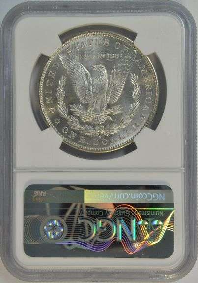 Solid blazing Gem BU 1880-S Morgan Silver Dollar. NGC MS65