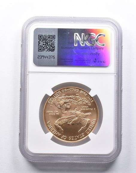 MS70 1992 $50 American Gold Eagle 1 Oz Gold NGC