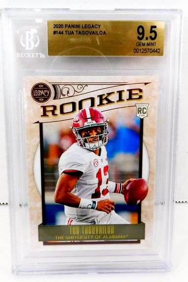 Tua Tagovailoa 2020 Rookie Football Card, Gem Mint 9.5