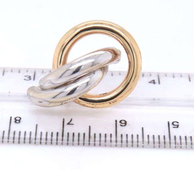 14kt Yellow and white gold loop earrings