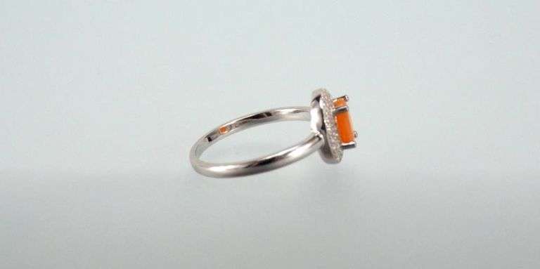Natural 1.35 Ct Orange Fire Opal Ring