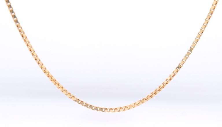 14kt Yellow gold box chain necklace