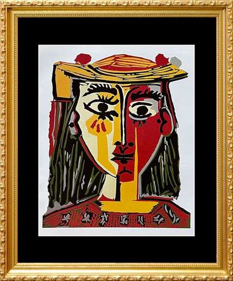 Collectible Pablo Picasso, Bust of a Woman with a Hat
