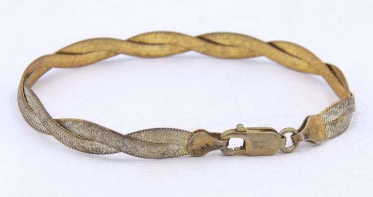 Italian 925 sterling silver twisted bracelet