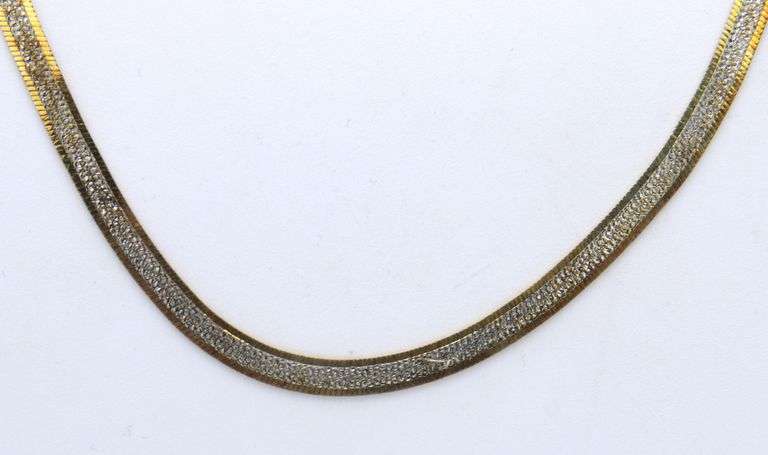 Italian 925 sterling silver herringbone chain necklace