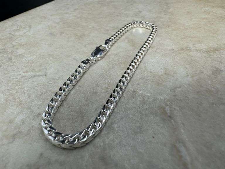 Sterling Silver Men's Franco Chain 3.0mm Solid 925 Italy New Bracelet 8"