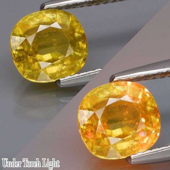 2.21ct rich golden Sphene with rainbow sparks