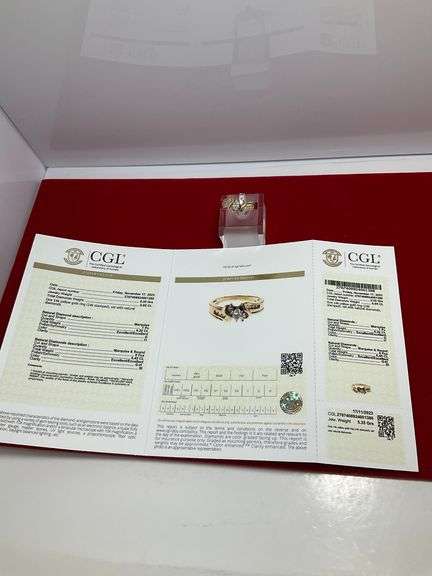 CERTIFIED 14K YELLOW GOLD AND DIAMOND RING