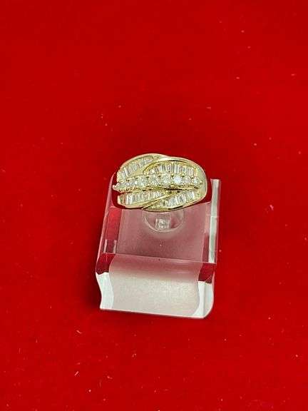 CERTIFIED 14K YELLOW GOLD AND DIAMOND BAND. 1.25 CARAT