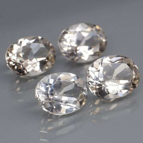 Glittering 9.19ct platinum champagne Topaz set