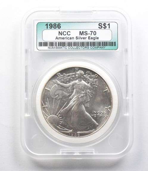 MS70 1986 American Silver Eagle NCC