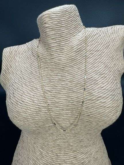 10k Yellow Gold Solid Singapore Bar Chain Rope Twisted Curb Link 1.1mm Necklace 20"