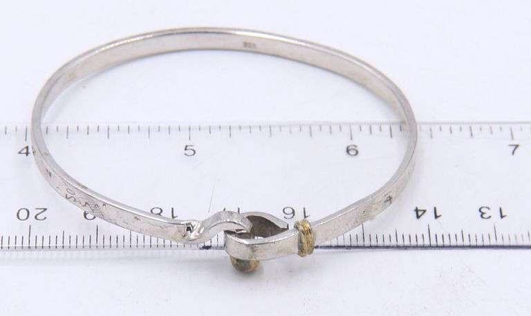 Group lot of vintage 925 sterling silver bangles