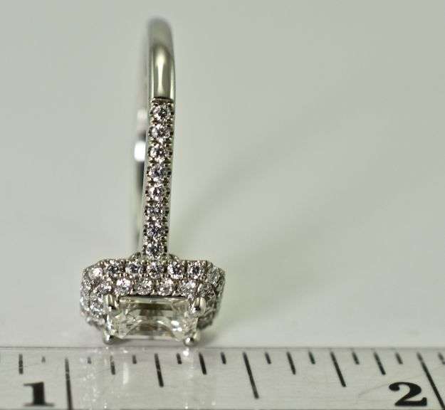 Gorgeous GIA Certified 1 Ct. Emerald-Cut Platinum Ring