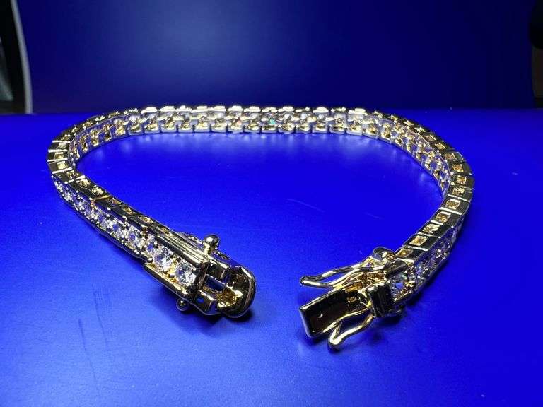 Dazzling 16.85 Ctw Lab Simulated Diamond Tennis Bracelet