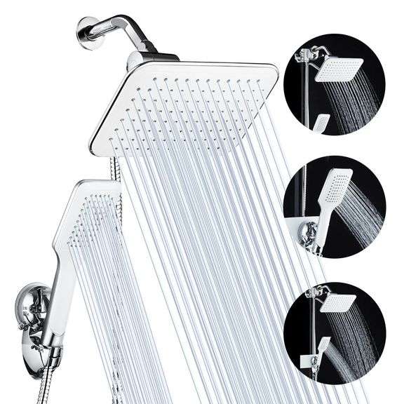 High-Pressure Rainfall Shower Head Combo Set