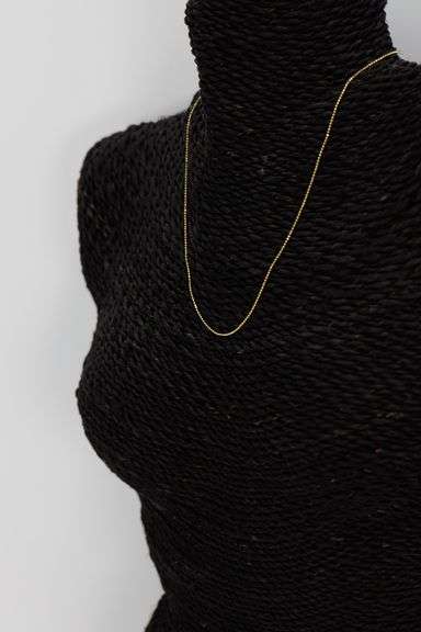 22k Yellow Gold Plated Sterling Silver Diamond-Cut Ball Bead Chain 1mm 925 Italy Dog Tag Necklace 16"