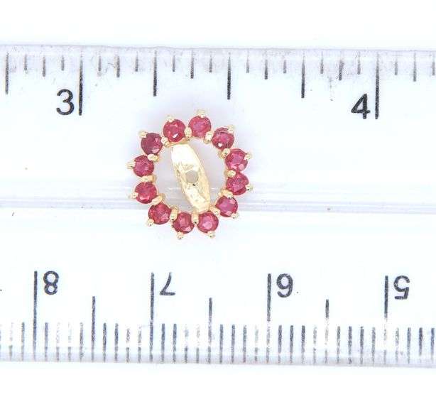 14kt Yellow gold ruby circle jackets