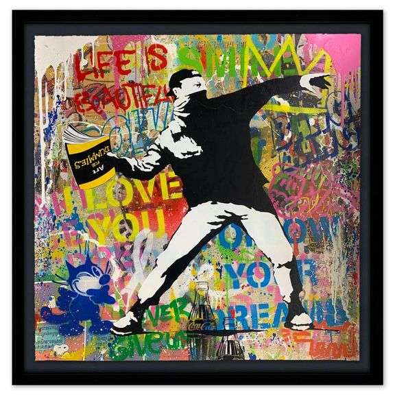 Banksy Thrower by Mr Brainwash
