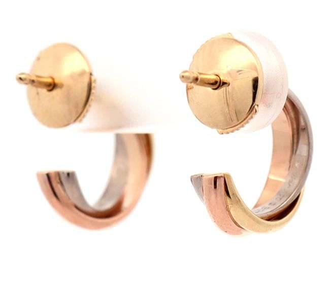 Cartier Trinity Small Huggie Hoop Earrings in 18K
