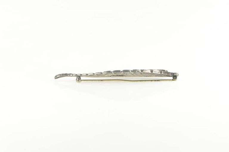 Sterling Silver Cini Black Starr & Gorham Art Nouveau Leaf Pin/Brooch