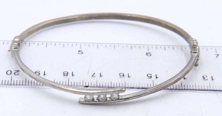 Group lot of vintage 925 sterling silver bangles