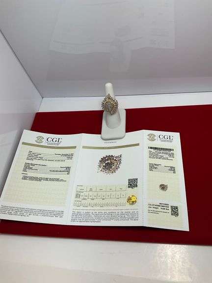 CERTIFIED 14K YELLOW GOLD DIAMOND RING 2.15 CARATS
