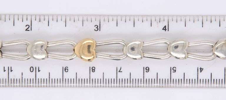 Tiffany & CO Padlock heart link bracelet in sterling silver