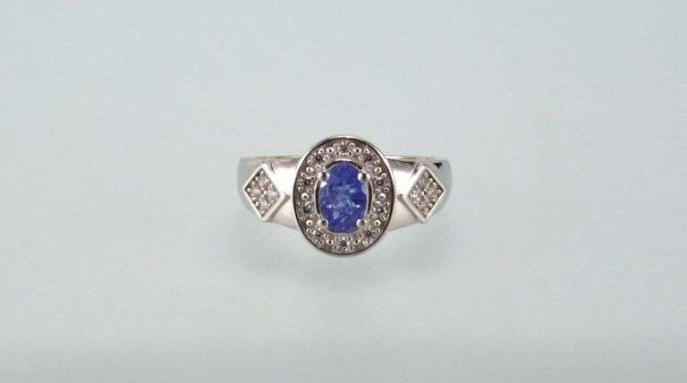 Gorgeous Solid .925 Silver 1 Ct Natural Blue Violet Tanzanite Ring