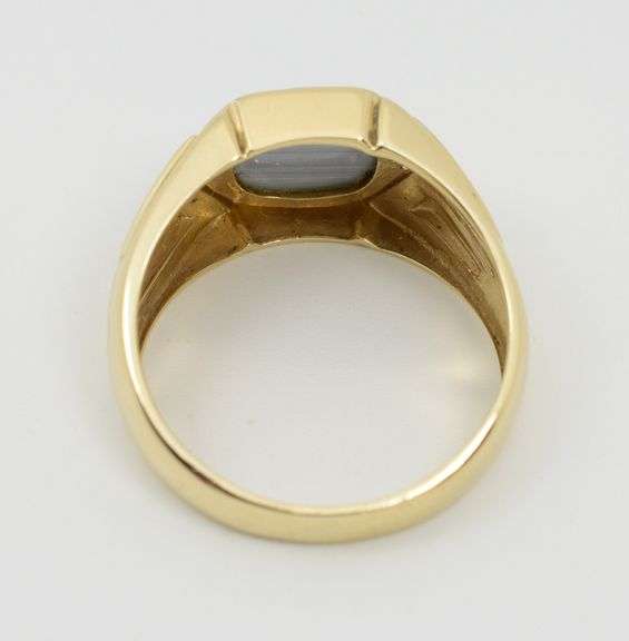 Vintage Men's Cat's-Eye 14K YG Ring