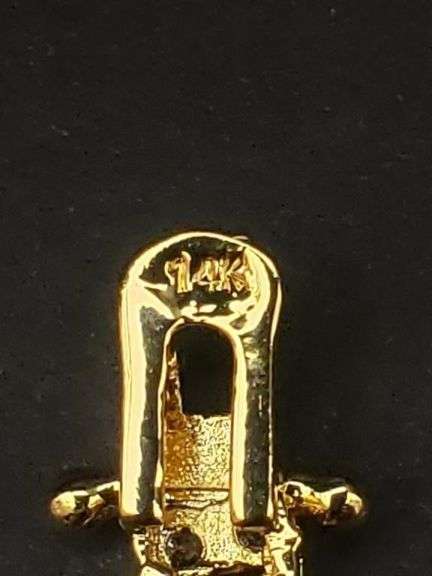 14 Kt Yellow Gold Plated Lab Simulated Diamond Tennis Bracelet