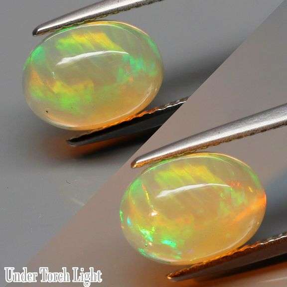 Glowing! 1.98ct full cover floral pattern Jelly Opal
