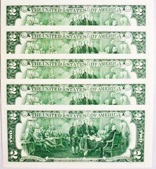 (5) Superb Crisp 2017A $2 Star Notes San Francisco-Consecutive!