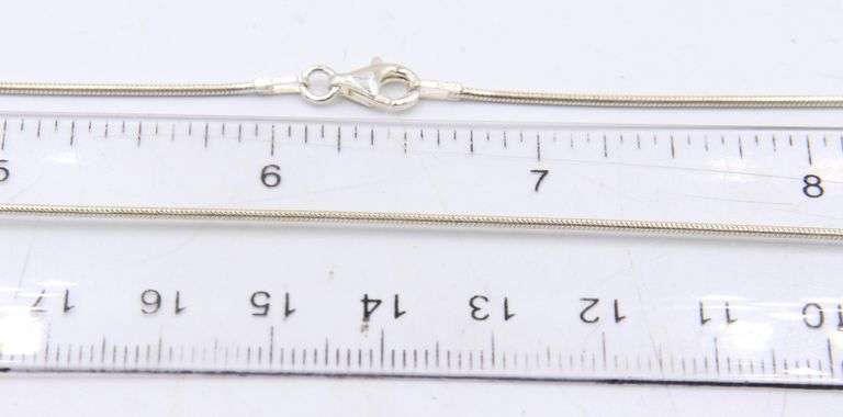 Italian 925 sterling silver snake chain necklace