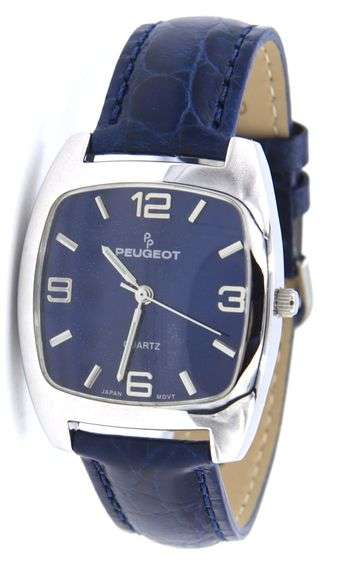 Peugeot blue dial quartz watch