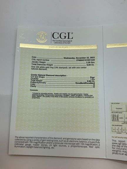 CERTIFIED BRAND NEW 14K WHITE GOLD DIAMOND SOLITAIRE ENGAGEMENT RING