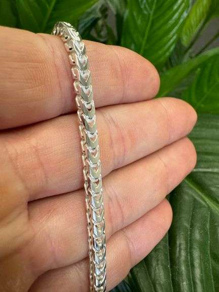 Sterling Silver Men's Franco Chain 3.7mm Solid 925 Italy New Necklace 26"