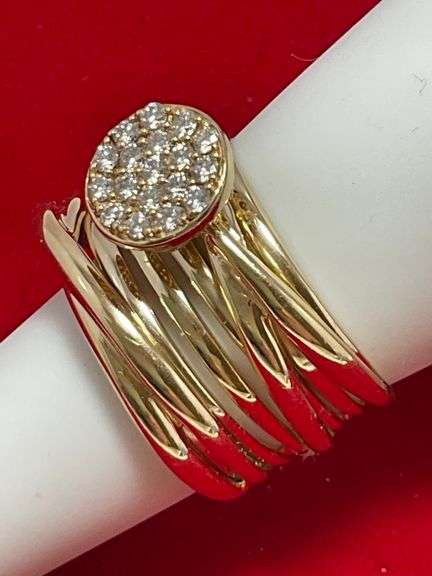 CERTIFIED BRAND NEW 14K GOLD AND DIAMOND RING
