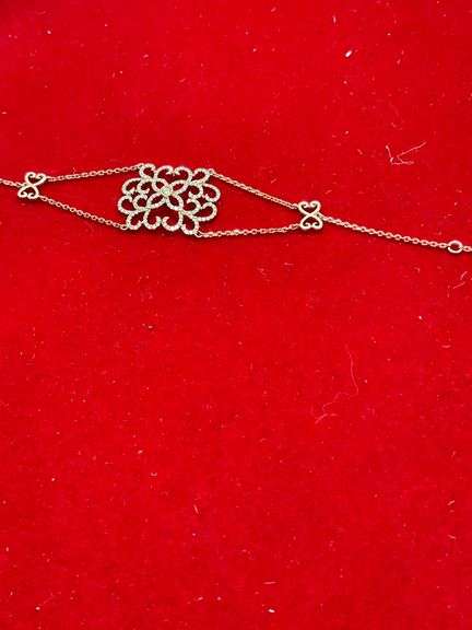 BRAND NEW 14K ROSE AND DIAMOND BRACELET