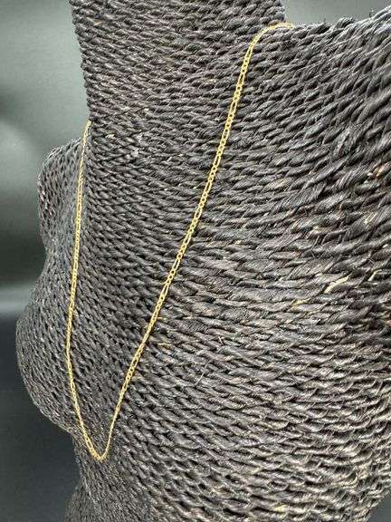 14k Yellow Gold-Hollow Figaro Link Chain 1.9mm Necklace 16"