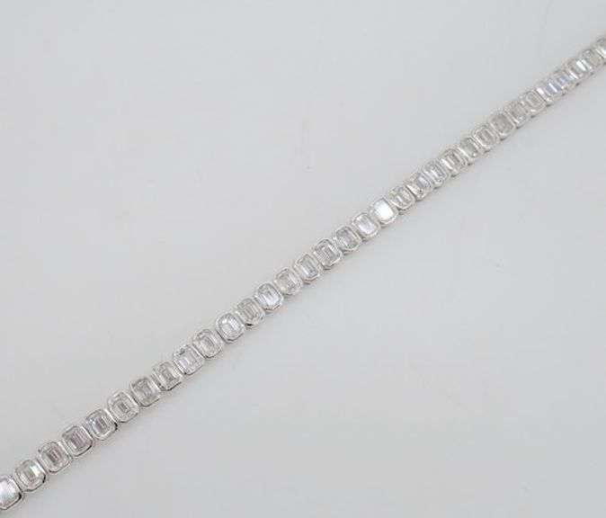 7.52CTW Emerald Cut Diamond Bracelet